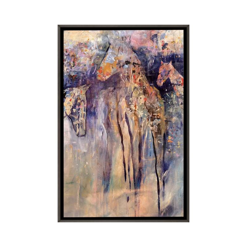 iCanvas "Party Barn" by Julian Spencer Framed - Charcoal - 26x18