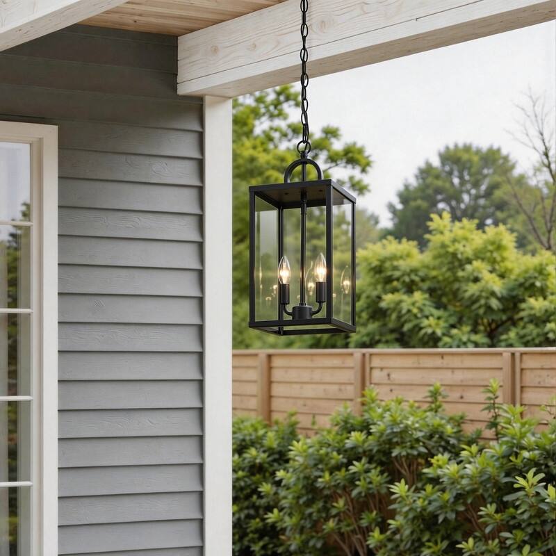 KAWOTI 2-Light Outdoor Pendant Light - W8.25" x H19.25"(MaxH60.75")