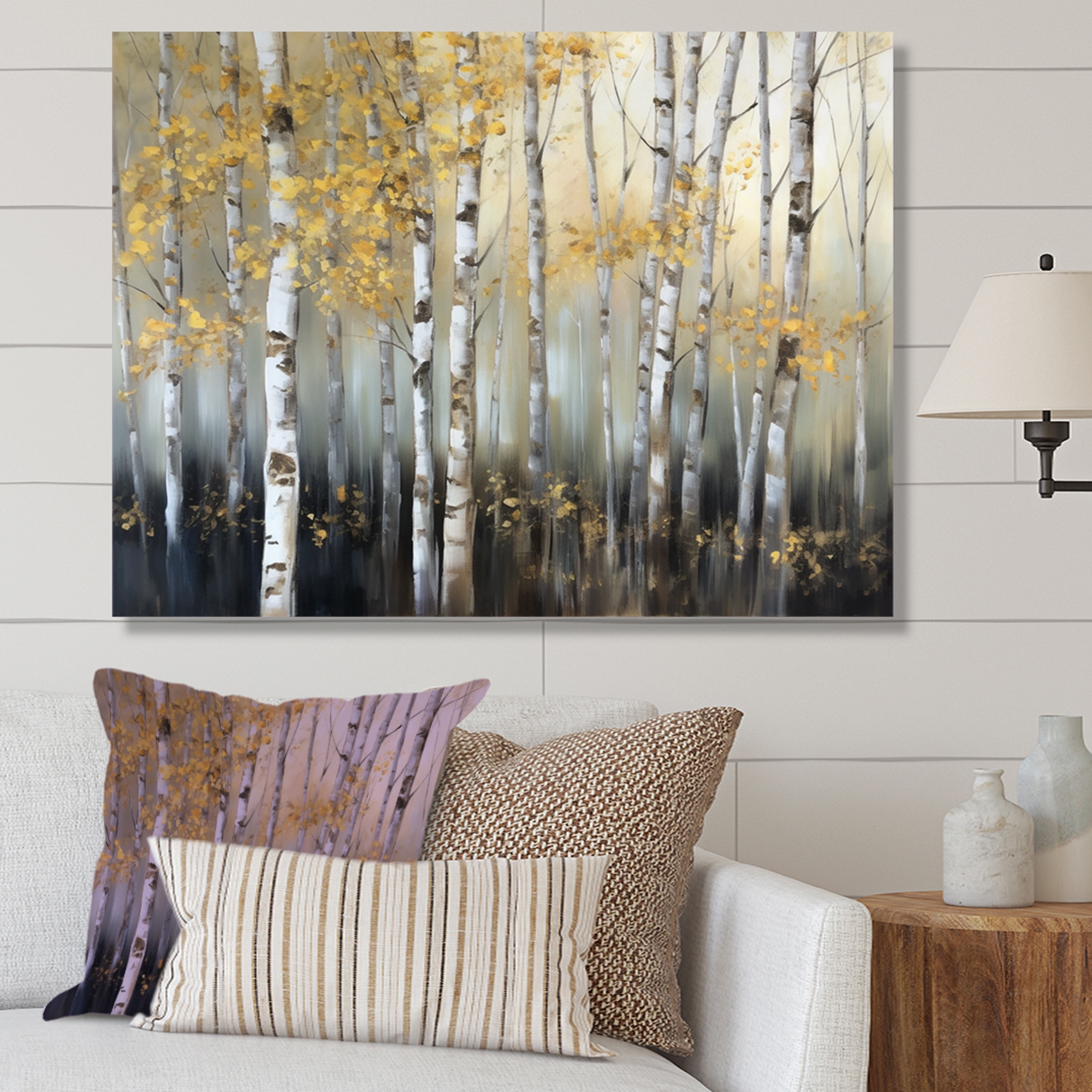 Birch tree wall art discount