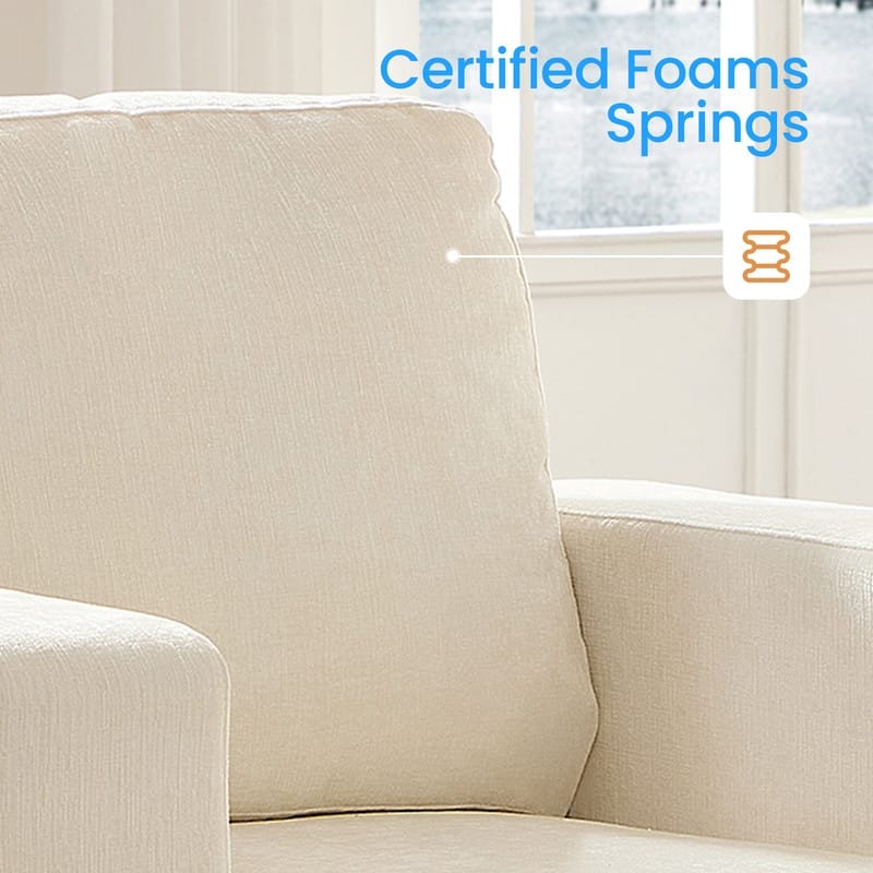 Mixoy W56"Loveseat Sectional Sofa,Chenille Fabric Cloud Sleeper Comfy Upholstered 2-Seater Couches