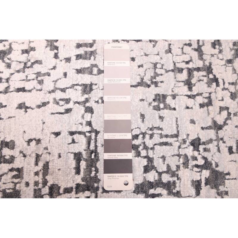 ECARPETGALLERY Hand-knotted Legacy Silver Silk, Wool Rug - 2'5 x 11'11