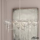 preview thumbnail 1 of 12, Hunter Xidane Metal and Glass Orb Chandelier - Entry, Kitchen or Dining Room Table, Bedroom - Mid-Century Modern, Transitional 6- Light - Brushed  Nickel