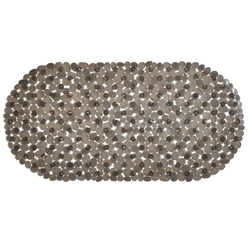 Bath Bliss Extra Long Massaging Texture Design Bath Mat - Smoke