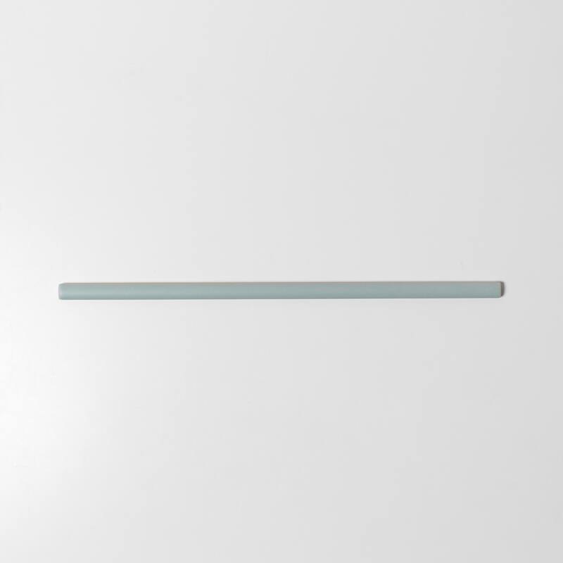 Bedouin 0.39 in. x 11.81 in. Pencil Bullnose Trim Tile - Green Matte - 0.39 in. x 11.81 in.