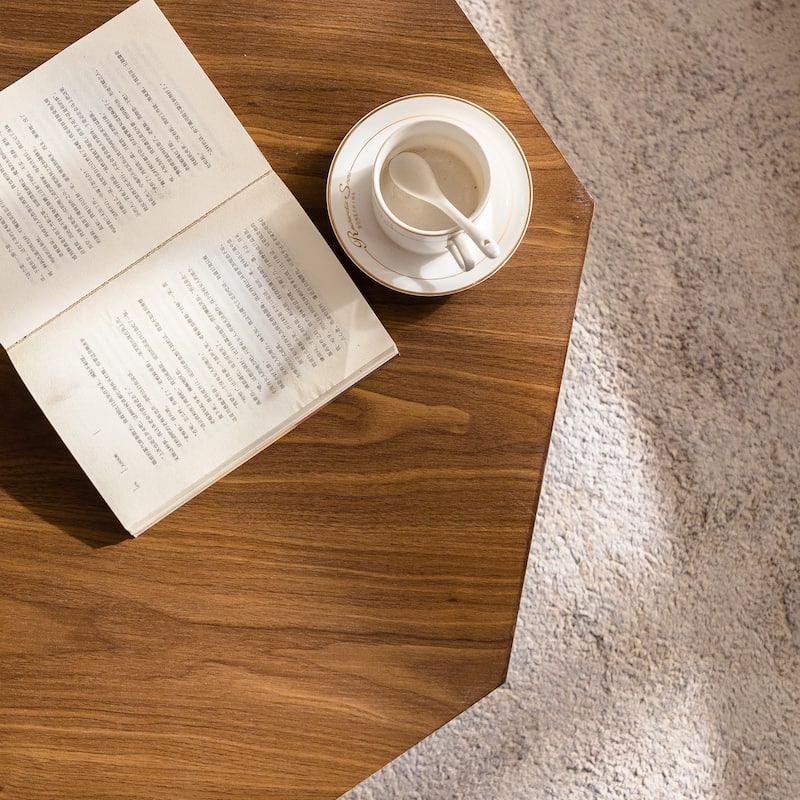 Walnut Coffee Table Center Table for Living Room, Chic Decorative Table End Table Dining Table Tea Table