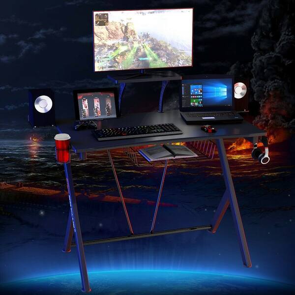 Shop Gymax Gaming Desk Computer Desk Pc Table Workstation With