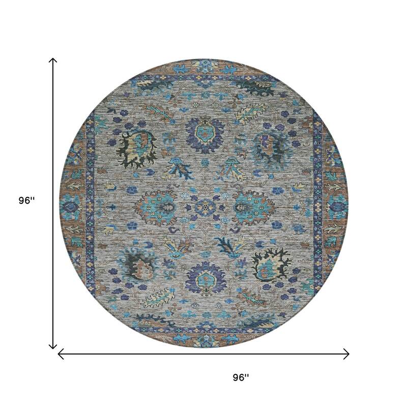 HomeRoots Floral Traditional Rectangle Outdoor Rug