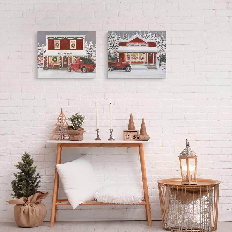 Holiday Moments I Gray, Holiday Moments II Gray Canvas Art Prints