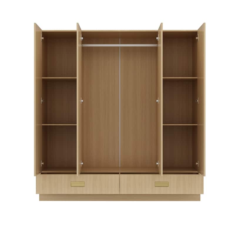 Large Wardrobe w/Optional Top Cabinet Bedroom Accent Closet Cabinet