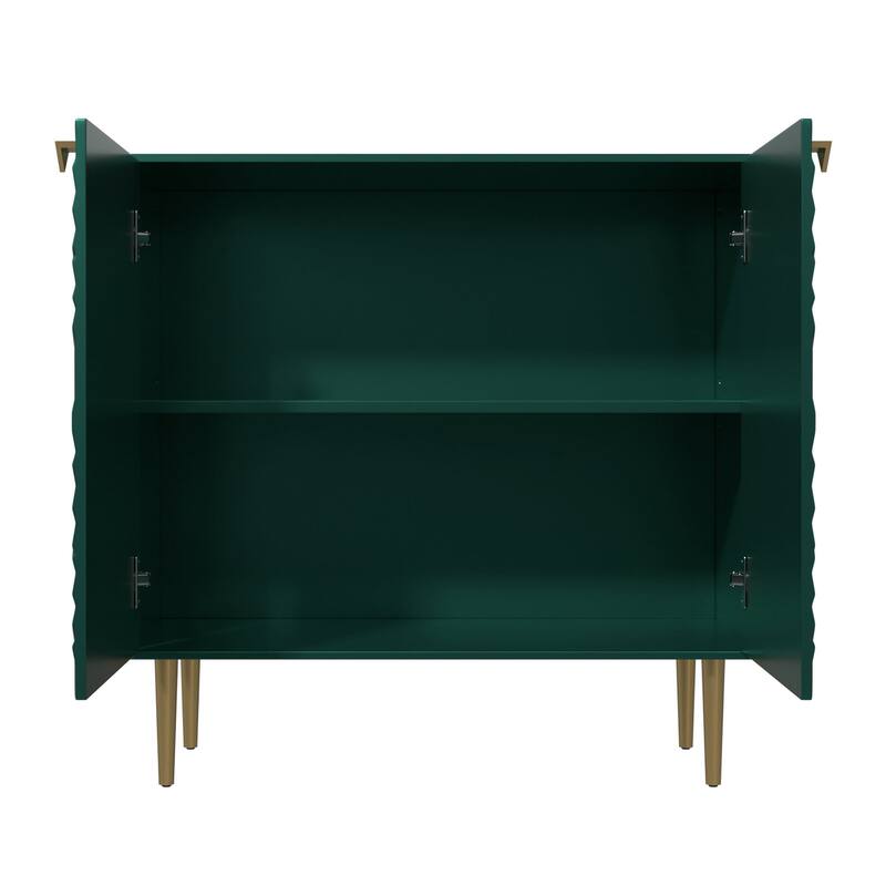 2 Door White Locker Accent Cabinet