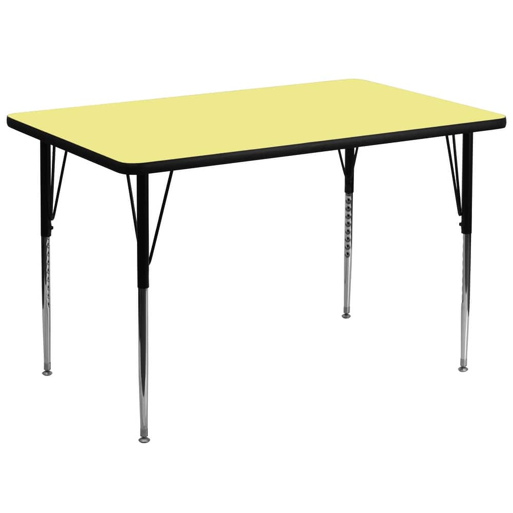 36''W x 72''L Rectangular Thermal Laminate Activity Table - Adjustable Legs