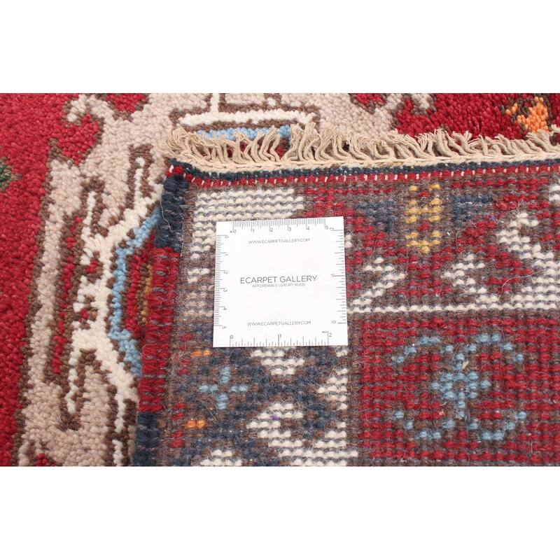 ECARPETGALLERY Hand-knotted Royal Kazak Dark Red Wool Rug - 2'2 x 6'6