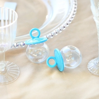 Blue Plastic Pacifier Set of 24 pcs Blue Plastic Baby Pacifier Baby Shower Party Favor Candy ...