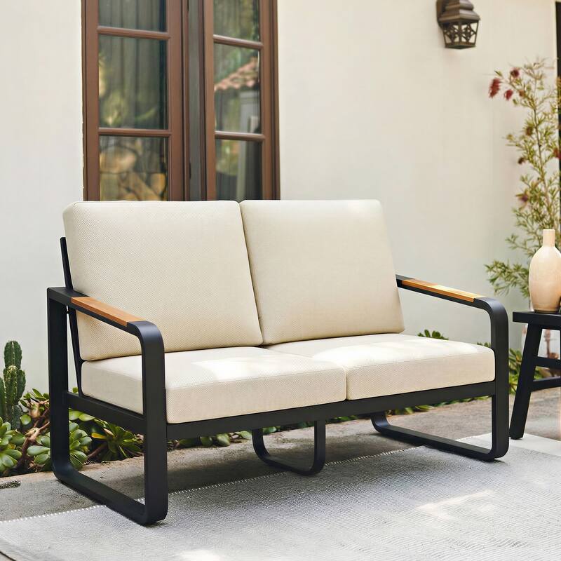 Outdoor Patio Conversation Chair, Loveseat, Sofa with Removable Cushions