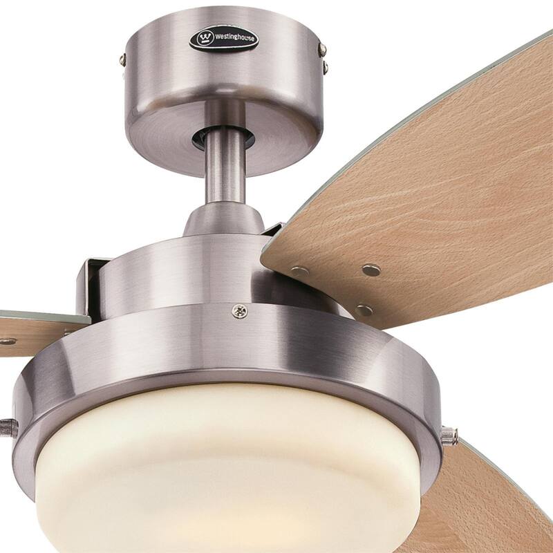 Westinghouse Lighting Alloy 3-Blade Indoor Ceiling Fan with LED Light Fixture and Opal Frosted Glass