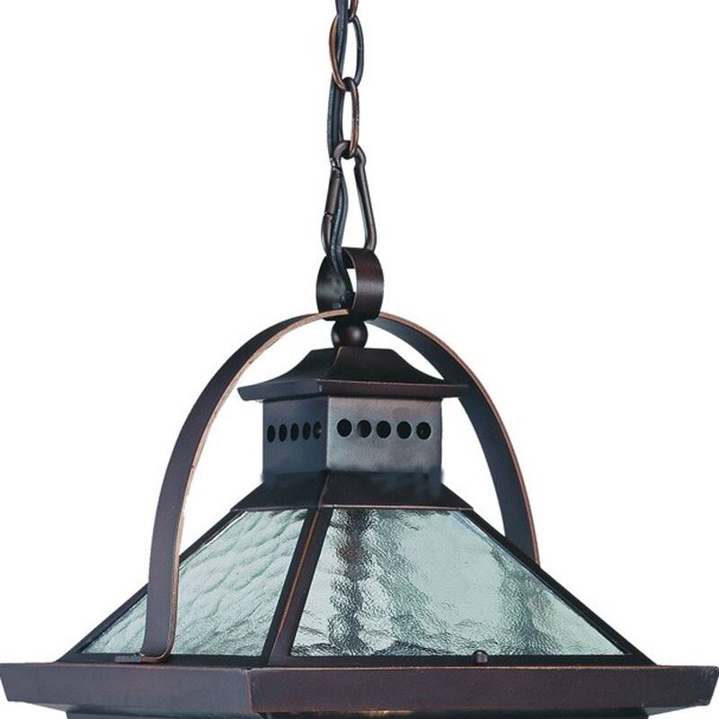 HomeRoots Bay Street 3-Light Architectural Bronze Hanging Light - 9.75' X '16.5' X '9.75