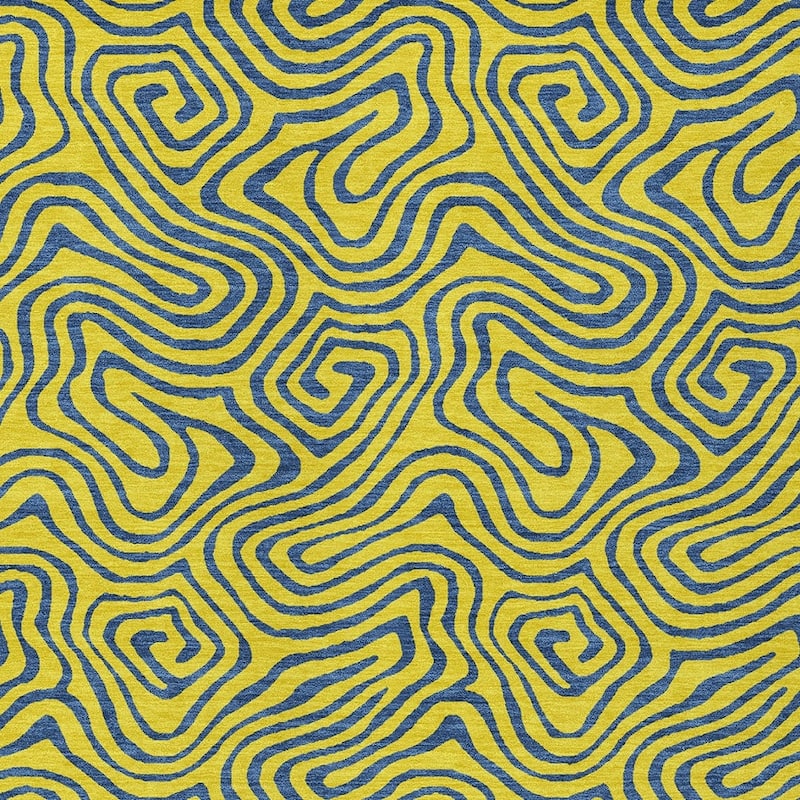HomeRoots Abstract Transitional Rectangle Outdoor Rug