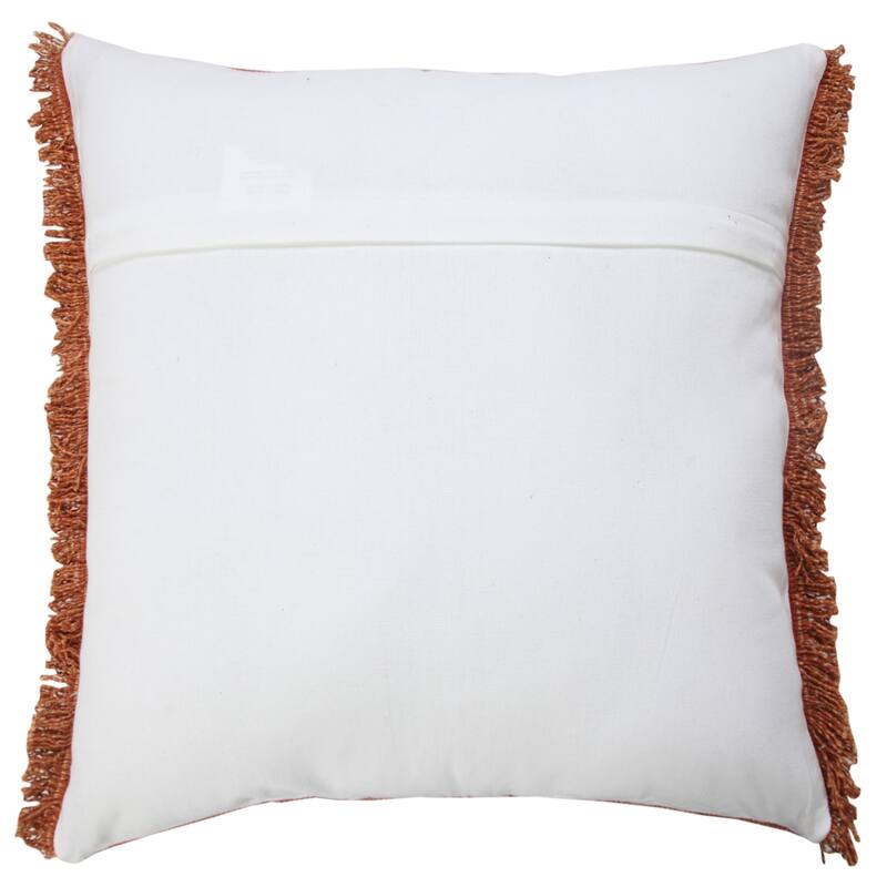 HomeRoots 20" X 20" Adobe Clay 100% Cotton Zippered Pillow