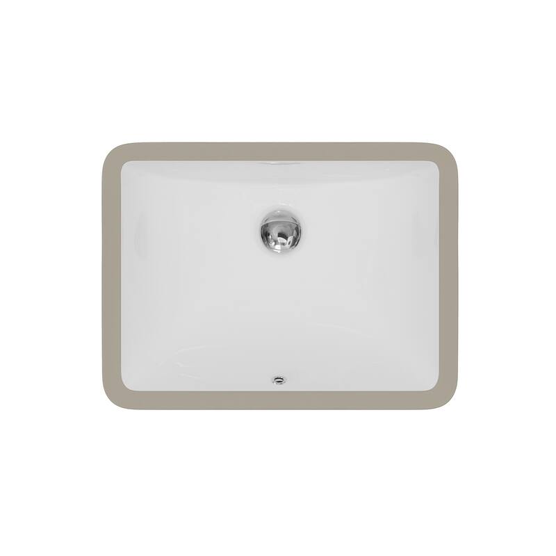 Karran Valera 21" Rectangular Undermount Vitreous China Bathroom Sink in White