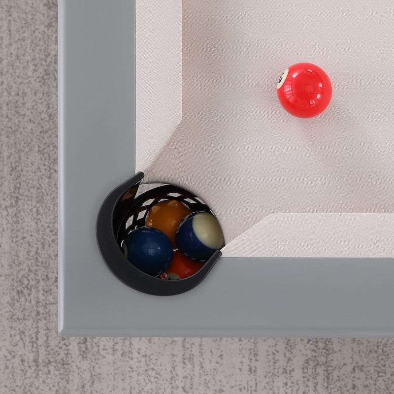 Laguna Indoor/Outdoor 8ft Slate Pool Table with Dining Top & Accessories Cement Finish