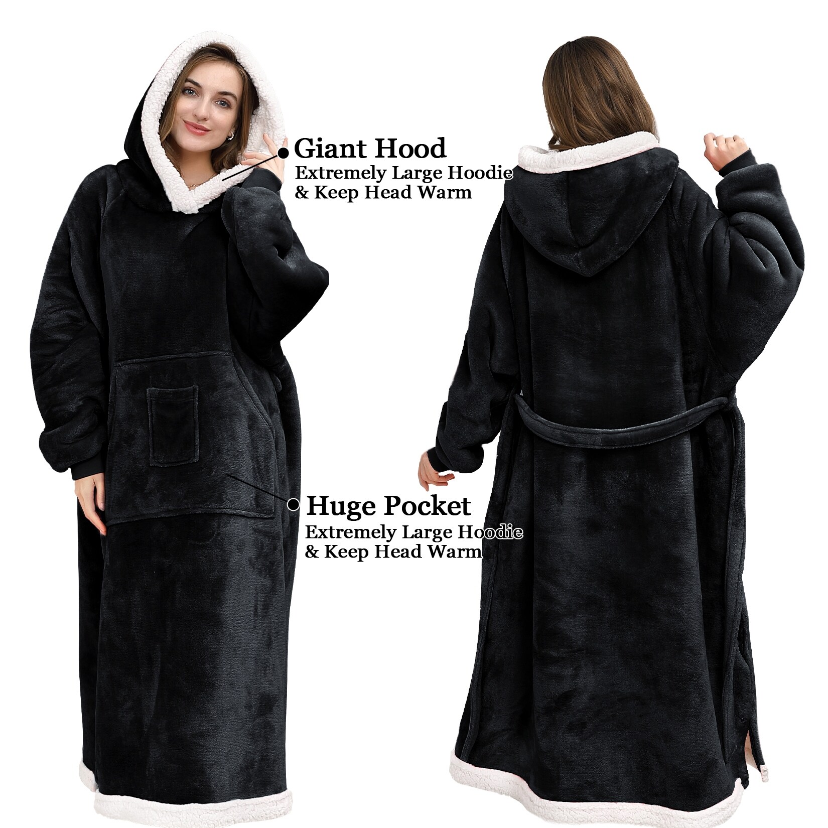 Fleece Hoodie HOODZIE Oversized Deken Hoodie Draagbare Dekens