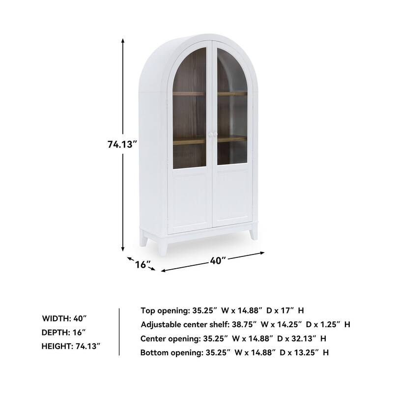 Signature Design by Ashley Dagandale White/Brown Accent Cabinet - 40" W x 16" D x 74.13" H