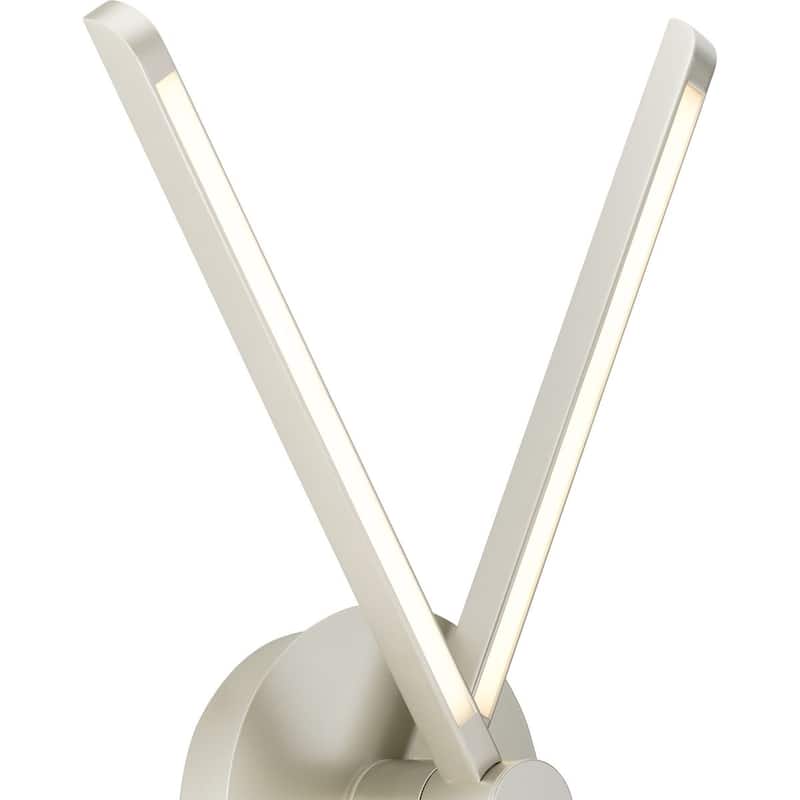 Pivot LED Four-Light Burnished Nickel Modern Semi- Flush or Wall Mount Fixture - 25 in x 25 in x 4.37 in