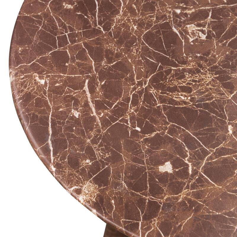 Folda Sculpted Concrete Pedestal Side Table