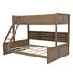 preview thumbnail 23 of 48, Twin XL / Full XL over Queen Bunk Bed with Open Cabinets and Charging Station, Storage Kids Bed Frame with Ladder