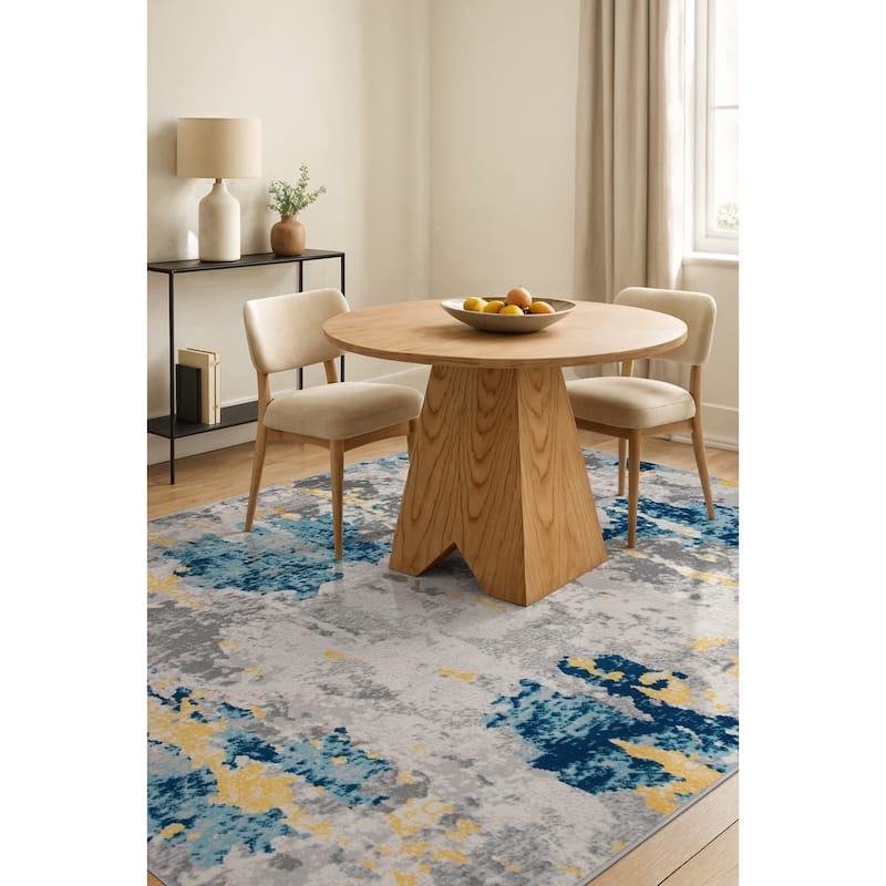 Porch & Den Tanoak Distressed Abstract Pattern Area Rug