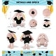 preview thumbnail 2 of 4, DolliBu Baby Pink Rabbit Graduation Plush Toy with Gown and Cap Outfit - 8 inches