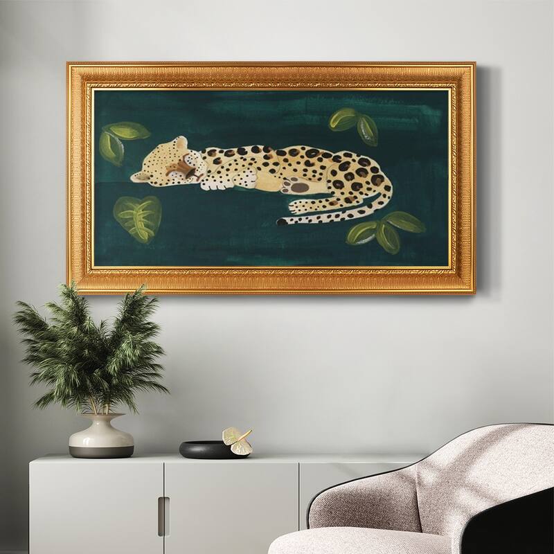 Lethargic Leopard II Premium Framed Canvas- Ready to Hang