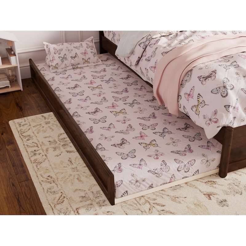 Clayton Platform Bed with Panel Footboard and Twin Trundle