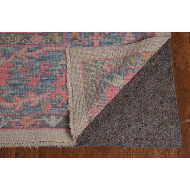 Hand Knotted Oriental 100% Wool Carpet Transitional All-Over Beige & Ivories Oushak Area Rug - 10' 7'' X 8' 4''