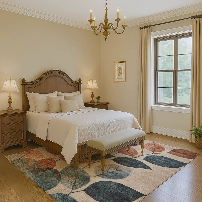 Premium Washable Super Soft Floral Mayfield Rug