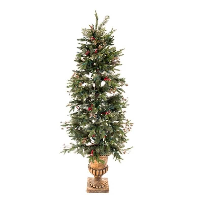 Set of 2 Red and Black Christmas Topiary Storage Bags with Drawstring 36"