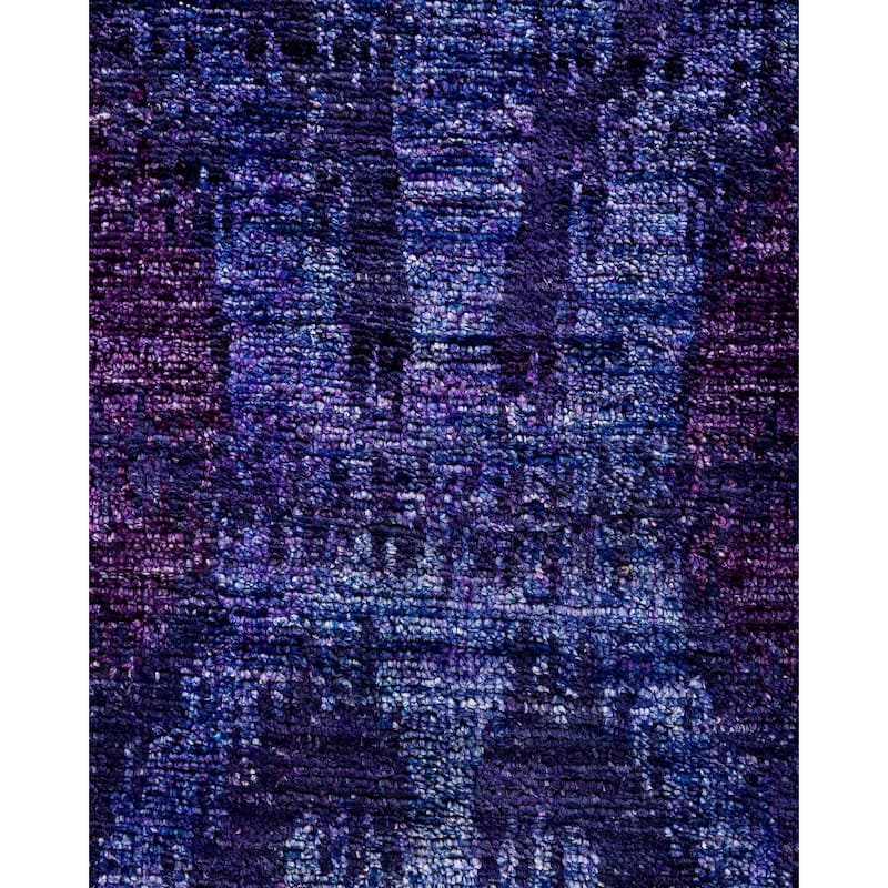 Contemporary Overdyed Wool Hand Knotted Runner - 2' 7" x 6' 0"
