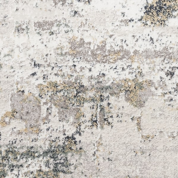 slide 2 of 8, Nourison Distinctive Indoor only Cream / Ivory Abstract Area Rug - 7' 10" x 9' 10" Ivory/Grey - 7' 10" x 9' 10" - Rectangle