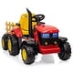 preview thumbnail 26 of 25, Kids Ride on Tractor with Detachable Trailer and Remote Control Red