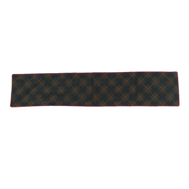 Plaid Christmas Table Runner 72"L