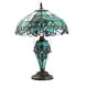 preview thumbnail 7 of 12, River of Goods Khelladi 20"H Tiffany-Style Stained Glass Multicolored Magna Carta Table Lamp - 14"L x 14"W x 20"H