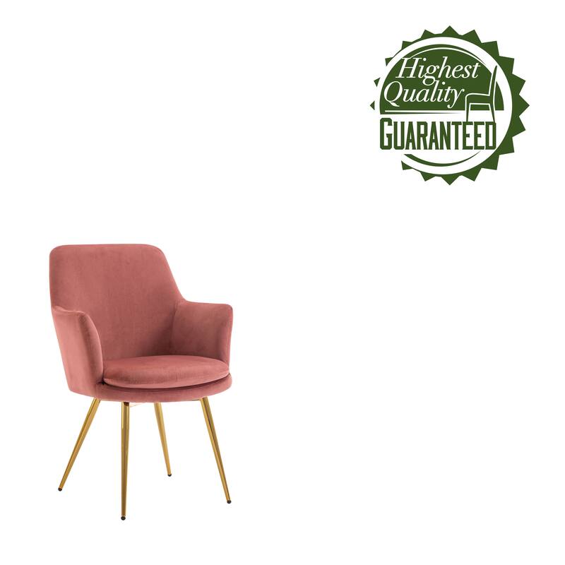 Porthos Home Gemma Velvet and Goldtone Metal Accent Chair