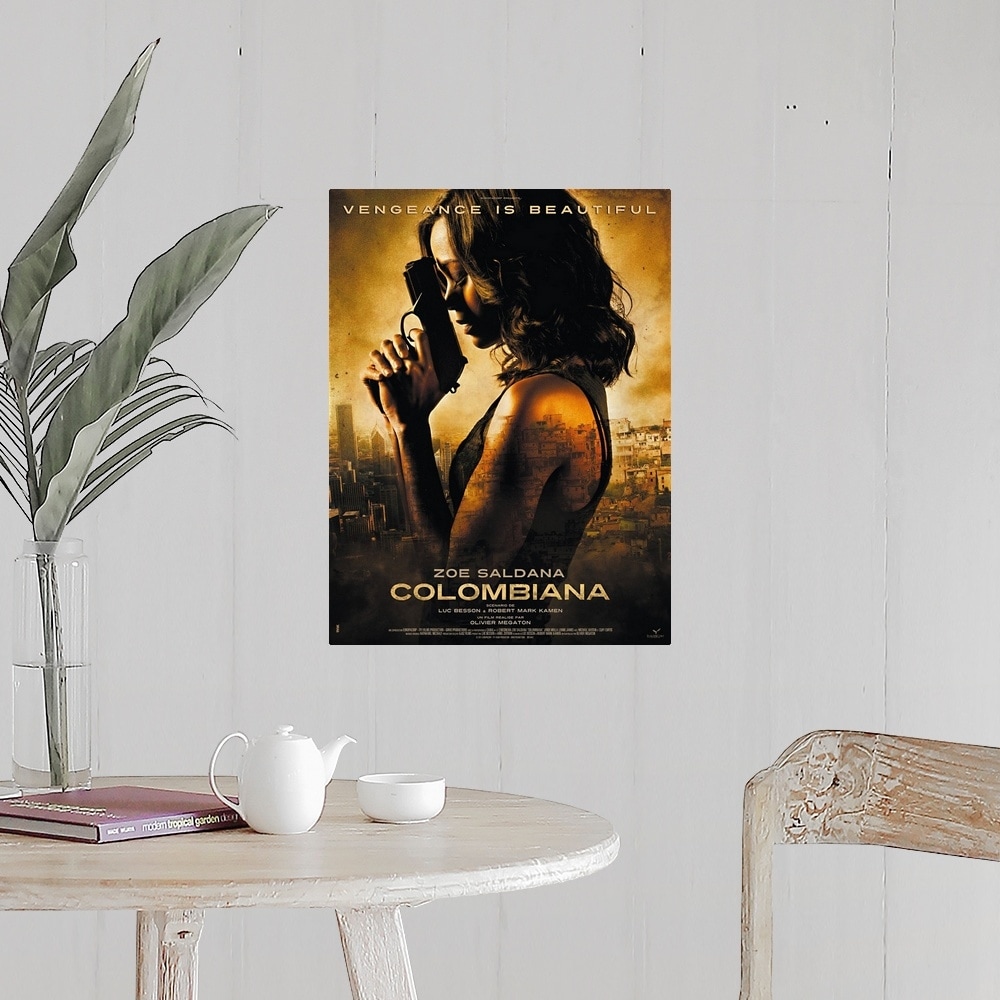 Shop Colombiana Movie Poster French Poster Print Overstock 24134628 Includes Hardware 18 X 24