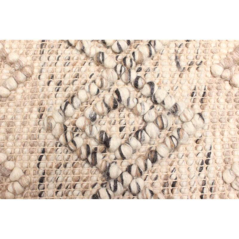 ECARPETGALLERY Braid weave Sienna Tan Wool Rug - 5'5 x 7'6