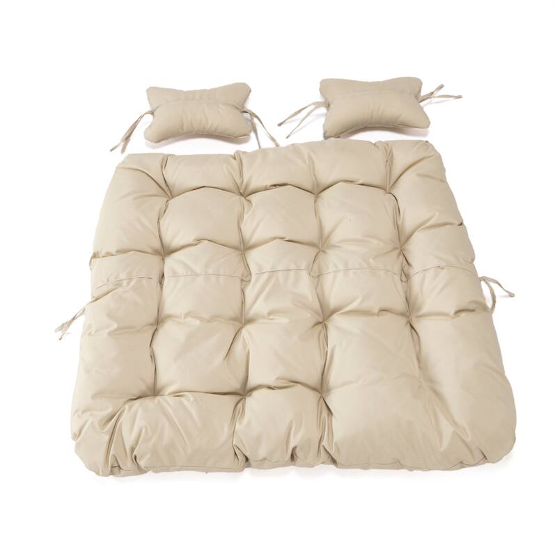 Egg Swing Chair Cushion Durable Weather Resistant Polyester Fits 2 People by LeisureMod
