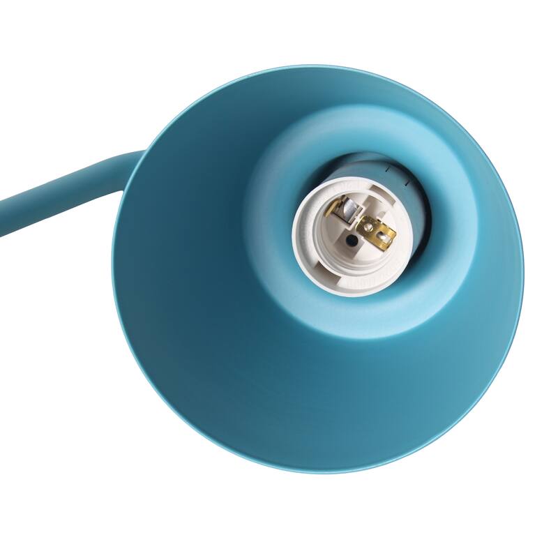 Modern Adjustable Metal Desk Lamp with USB Charging Port in Multiple Colors - 7.8" (L) x 5.6" (W) x 16" (H)