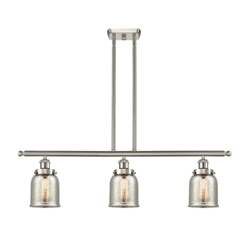 Innovations Lighting 916-3I-10-36 Bell Linear Bell 3 Light 36" Wide - Brushed Satin Nickel / Silver Plated Mercury