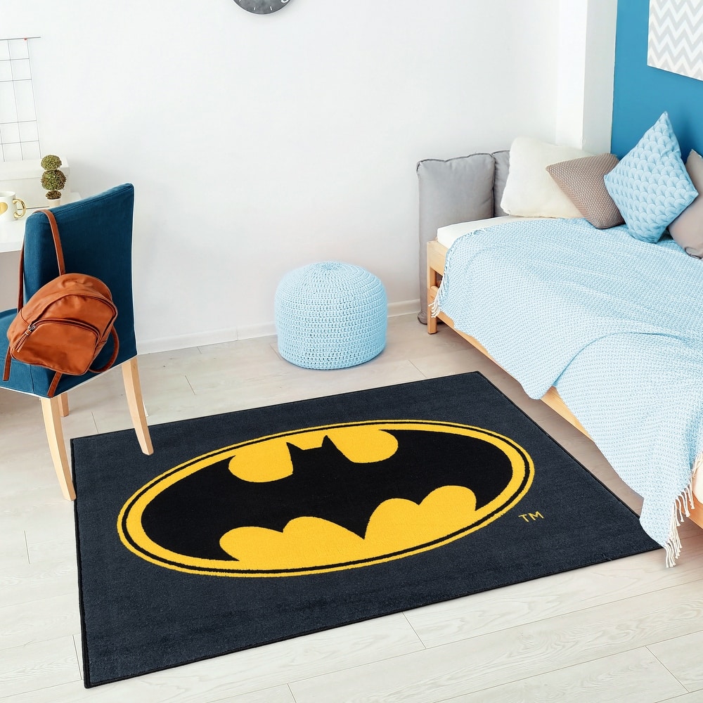 Licensed DC Comics Superhero Comic Book Cover Digital Printed Youth Area Rugs
