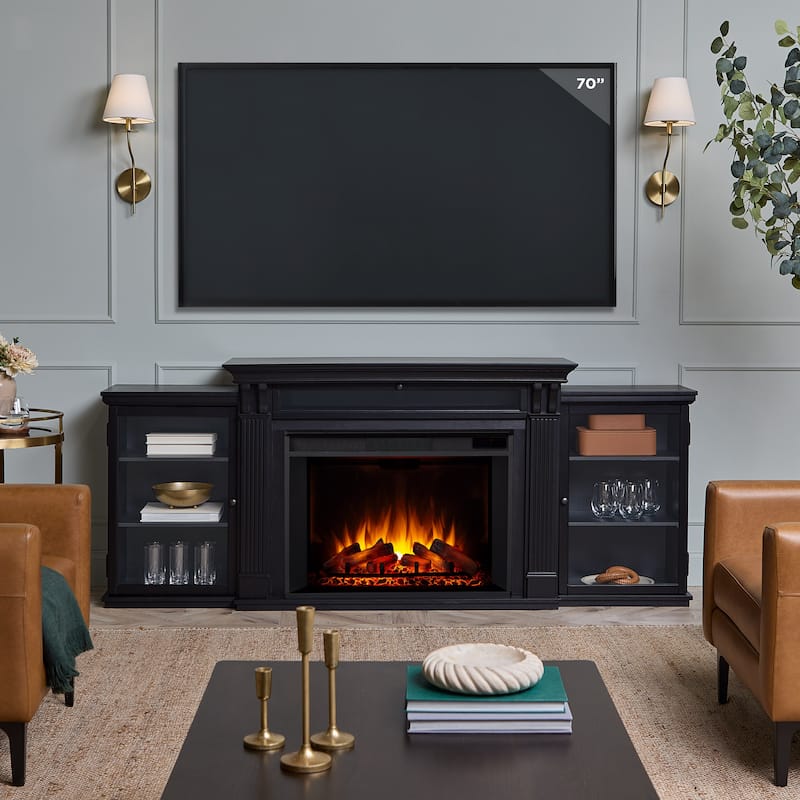 Tracey 84" TV Stand Electric Fireplace by Real Flame