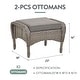preview thumbnail 26 of 34, Outdoor Patio Ottoman with Seat Cushion